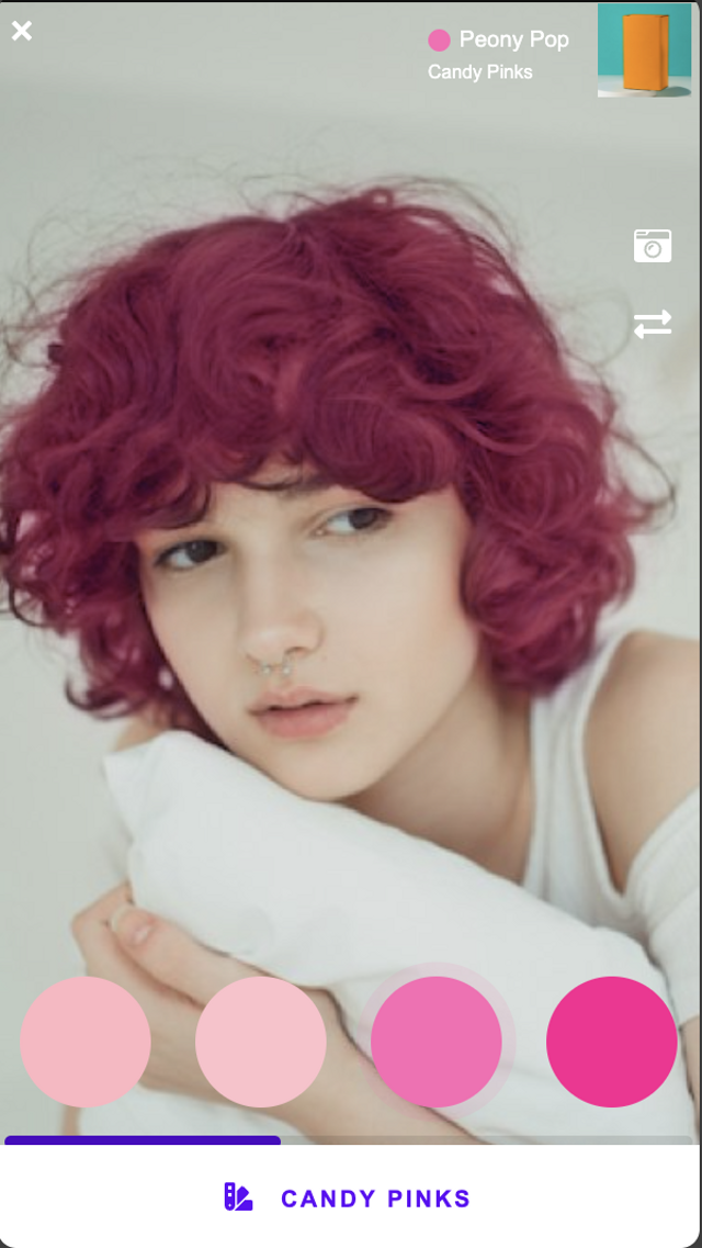 AR hair color app