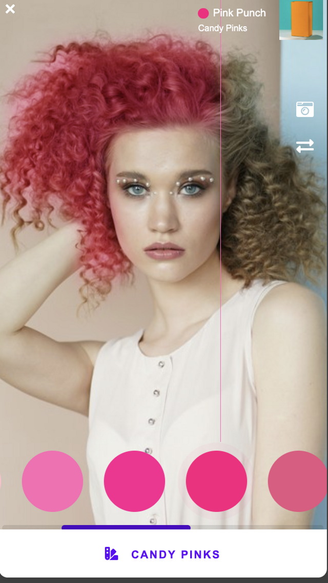 Hair color AR app