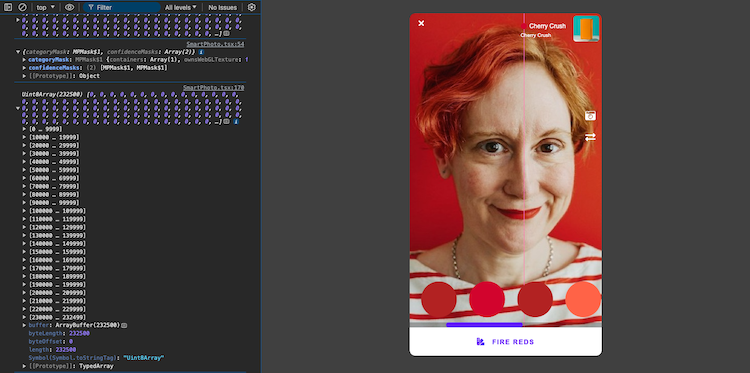 AR Hair Color Filter Example